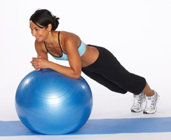 Plank on Exercise Ball for Core & Low Back Plank on Exercise Ball for Core & Low Back